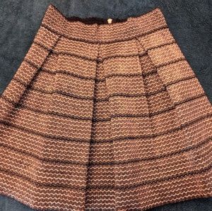 Jun & Ivy gold metallic A-line skirt